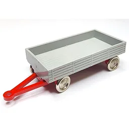 HO Scale Mercedes Trailer for Open Bed Truck with Light Gray Flatbed / HO Olive Green