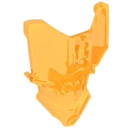 Large Figure Torso Cover, Armour with 2 Chest Holes and Ball Joint Socket / Trans-Neon Orange
