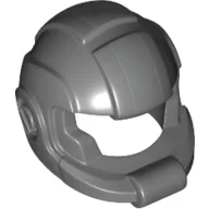 Helmet Space with Open Visor Large and Silver Stripe Print / Dark Bluish Gray