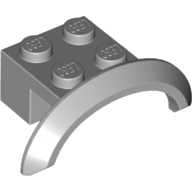 Lego Wheel Arch, Mudguard 4 x 2 1/2 x 1 / Light Bluish Gray