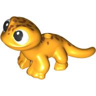 Lego Animal, Salamander with Black Eyes, Dark Orange Spots print (Popcorn) / Bright Light Orange