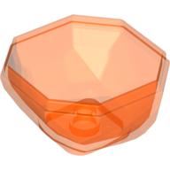 Lego Rock Boulder 4 x 4, Bottom / Trans-Neon Orange