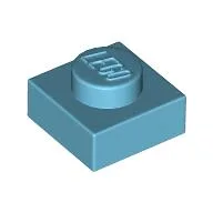 Plate 1 x 1 / Medium Azure