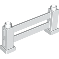 Lego Duplo Fence 1 x 6 x 2 / White
