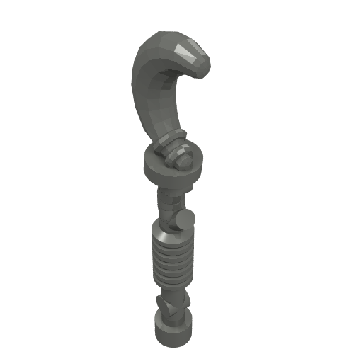 Lego Weapon Staff with Hooked End (King)