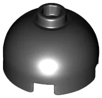 Brick, Round 2 x 2 Dome Top / Black