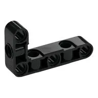Technic Beam 3 x 5 L-Shape Thick with Alternating Holes / Black