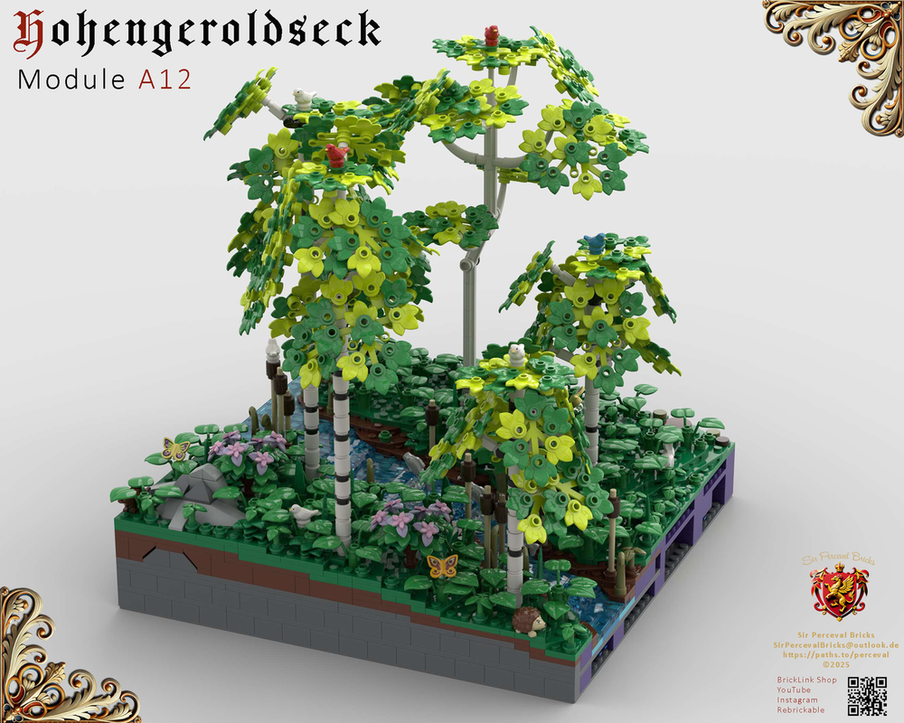 Lego A12 Castle Hohengeroldseck - Birches at the river inlet (Landscape Expansaion 1)