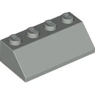 Brick Sloped 45° 2 x 4 / Light Gray