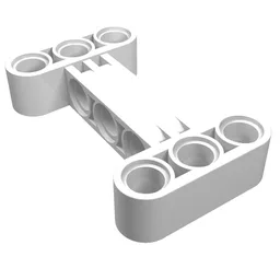 Technic Beam 3 x 5 Thick [90° Offset Centre Beam Holes] / White