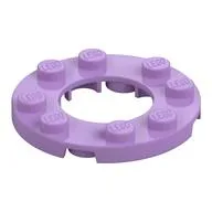 Plate Round 4 x 4 with 2 x 2 Round Opening / Medium Lavender