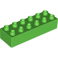 Duplo Brick 2 x 6 / Bright Green