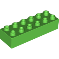 Lego Duplo Brick 2 x 6 / Bright Green