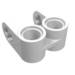 Technic Axle and Pin Connector Perpendicular Double Split / White