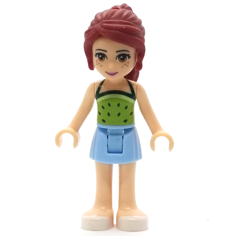 Lego Mia - Lime Top, Bright Light Blue Skirt