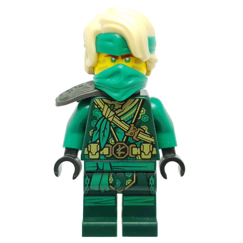 Lego Lloyd - The Island, Dark Green Camouflage - Mask, Shoulder Guard