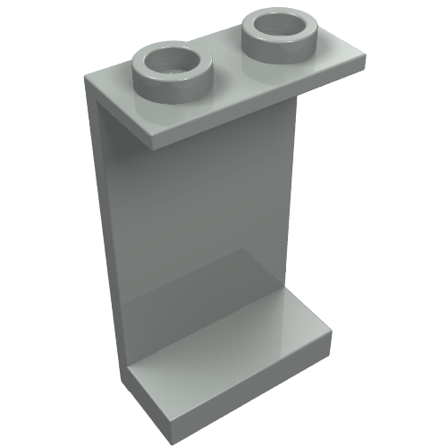 Lego Panel 1 x 2 x 3 [Hollow Studs] / Light Gray