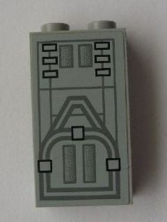 Lego Panel 1 x 2 x 3 - Hollow Studs with Circuitry Pattern (Sticker) - Set 6211