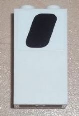 Lego Panel 1 x 2 x 3 with Side Supports - Hollow Studs with Black Window Pattern Model Left Side (Sticker) - Set 8638
