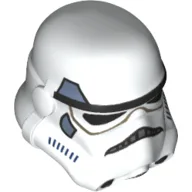 Helmet Stormtrooper, Dotted Mouth, Blue and Sand Blue Print / White