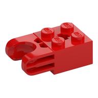 Lego Technic Brick Special 2 x 2 with Ball Socket Wide and Axle Hole, No Arm Holes / Red