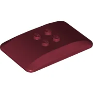 Brick Curved 6 x 4 x 2/3 Quad Curved with 2 x 2 Studs / Dark Red