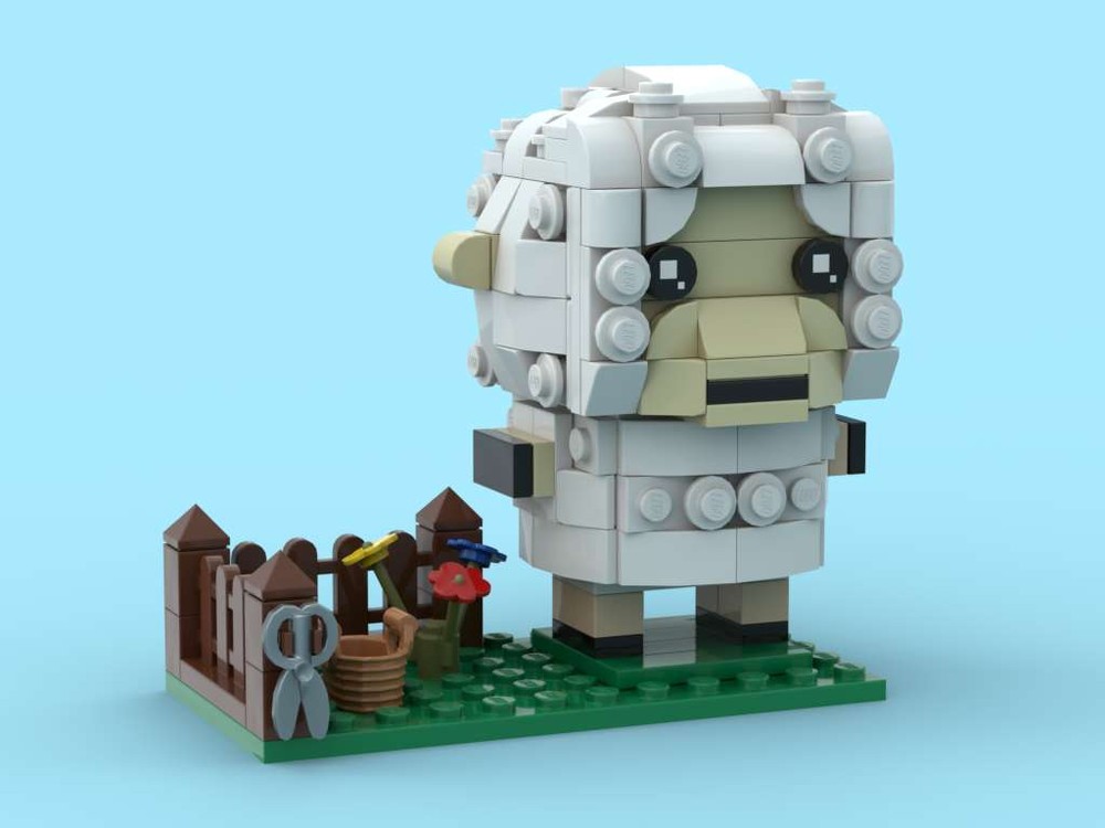 Lego Brick-built White Sheep