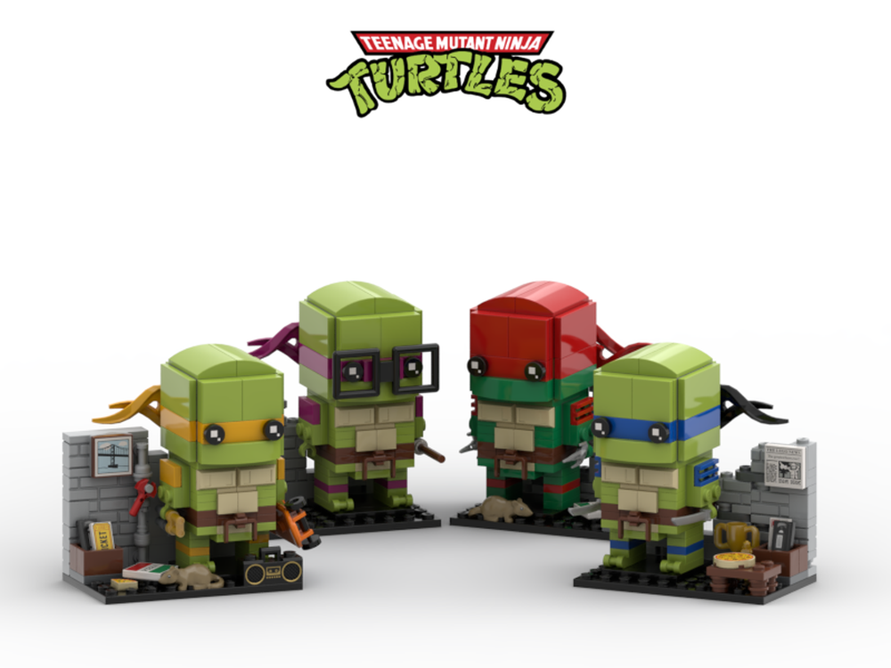 Lego TMNT - Super Set 0 - Brickheadz ( Michelangelo + Leonardo + Raphael + Leonardo )