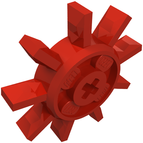 Lego Technic Gear 9 Large Tooth / Red