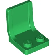 Seat / Chair 2 x 2 with Center Sprue Mark / Green