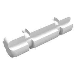 Technic Axle 2 Notched / White