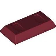 Tile Special 1 x 2 with Sloped Walls AKA Money / Gold Bar [Ingot] / Dark Red