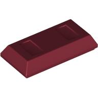 Lego Tile Special 1 x 2 with Sloped Walls AKA Money / Gold Bar [Ingot] / Dark Red