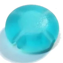 Clikits Icon, Round 2 x 2 Small with Hole [Frosted] / Trans-Light Blue