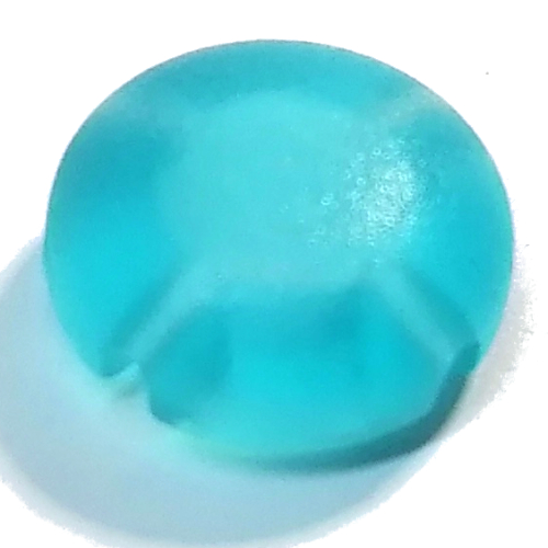 Lego Clikits Icon, Round 2 x 2 Small with Hole [Frosted] / Trans-Light Blue