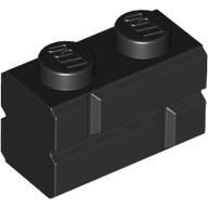 Lego Brick Special 1 x 2 with Masonry Brick Profile / Black