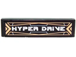 Tile 1 x 4 with Hyper Drive Pattern (Sticker) - Set 4504