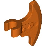 Lego Weapon Axe Head, Clip-on (Viking) [Thick Clip] / Reddish Orange