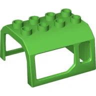 Duplo Train Locomotive Cabin Roof 2 x 4 Studs / Bright Green