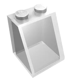 Brick Sloped 65° 2 x 2 x 2 Smooth without Bottom Tube / Trans-Clear