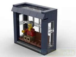 Tram Stop in minifigure scale