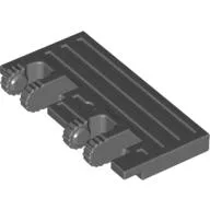Hinge Train Gate 2 x 4 Locking Dual 2 Fingers with Rear Reinforcements, 9 Teeth / Dark Bluish Gray