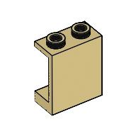 Lego Panel 1 x 2 x 2 [Hollow Studs] / Tan