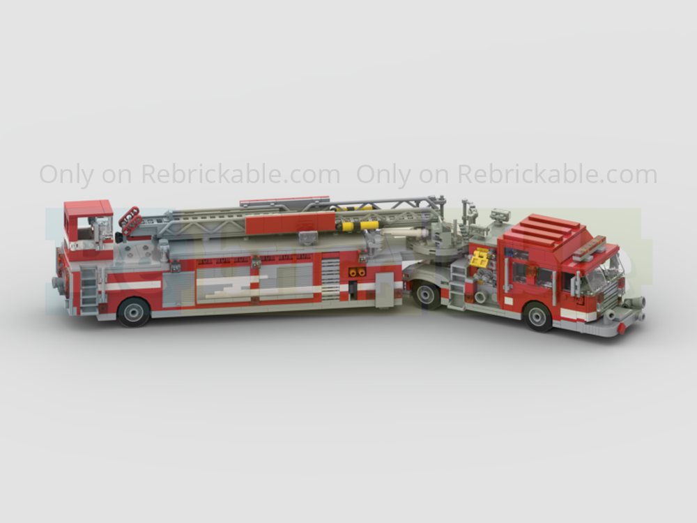Lego Tractor Towed Aerial Fire Truck