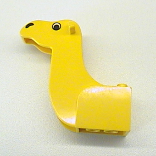 Lego Animal Body Part, Camel Head 3 x 7 x 5 1/3 with Eyes and Nose Print / Yellow