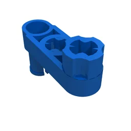 Technic Beam 3 x 0.5 Liftarm with Boss and Pin / Crank / Blue