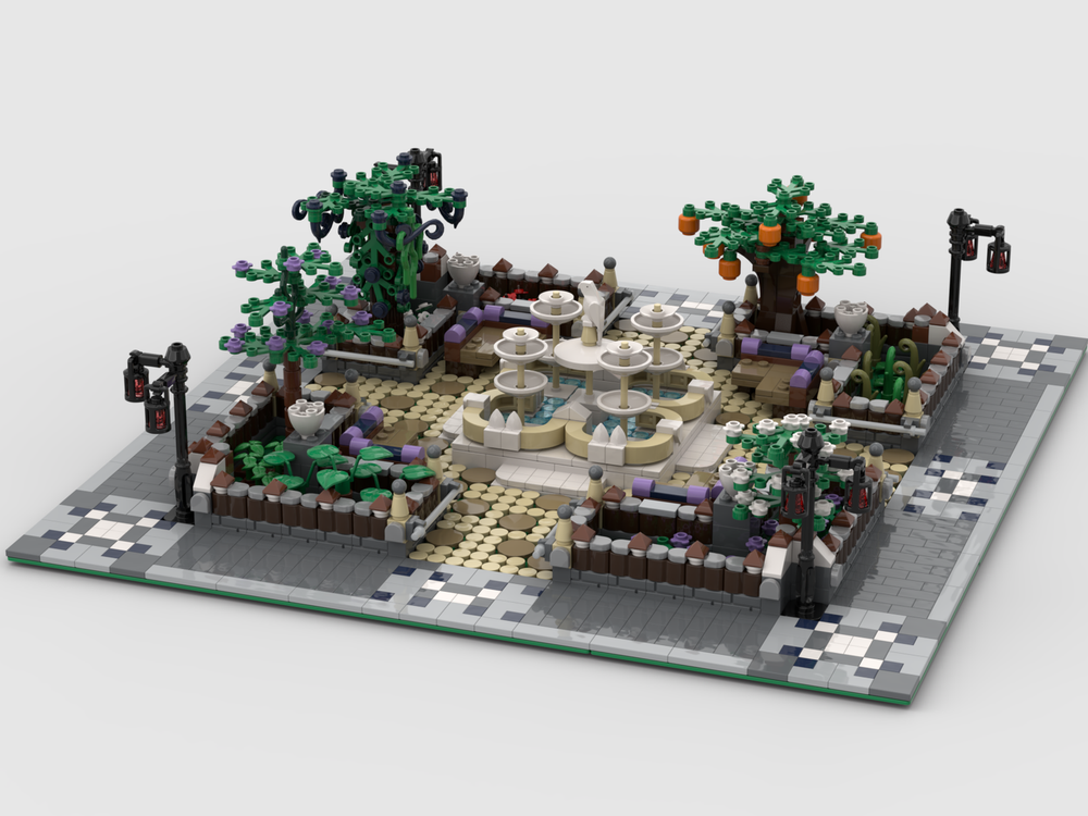 Lego Park with fountain