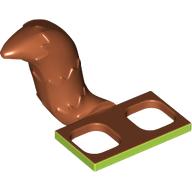 Lego Minifig Hipwear Tail Raccoon / Cat / Fox Costume with Lime Hip Print