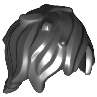 Lego Hair Tousled with Long Bangs / Black