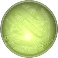 Sphere with Opal Trans-Clear Core / Trans-Bright Green